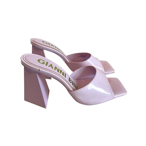 Gianni Bini Caylor Patent Square Toe High Heel Women's Sandals Sz 6.5 LT… - Picture 3 of 9